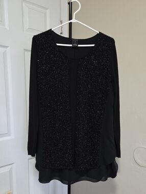 Alison Sheri Sparkle Front Sweater